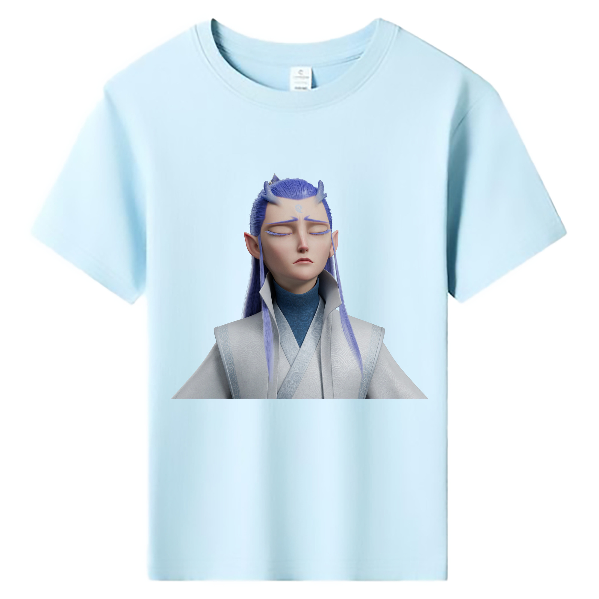 （画像用） Ne Zha 2 ナタ 魔童の大暴れ 綿100％キッズTシャツ（フロントプリント）